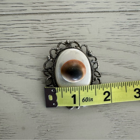 ANTIQUE 
SHELL PIN BROOCH HANDMADE.. - Picture 6 of 7